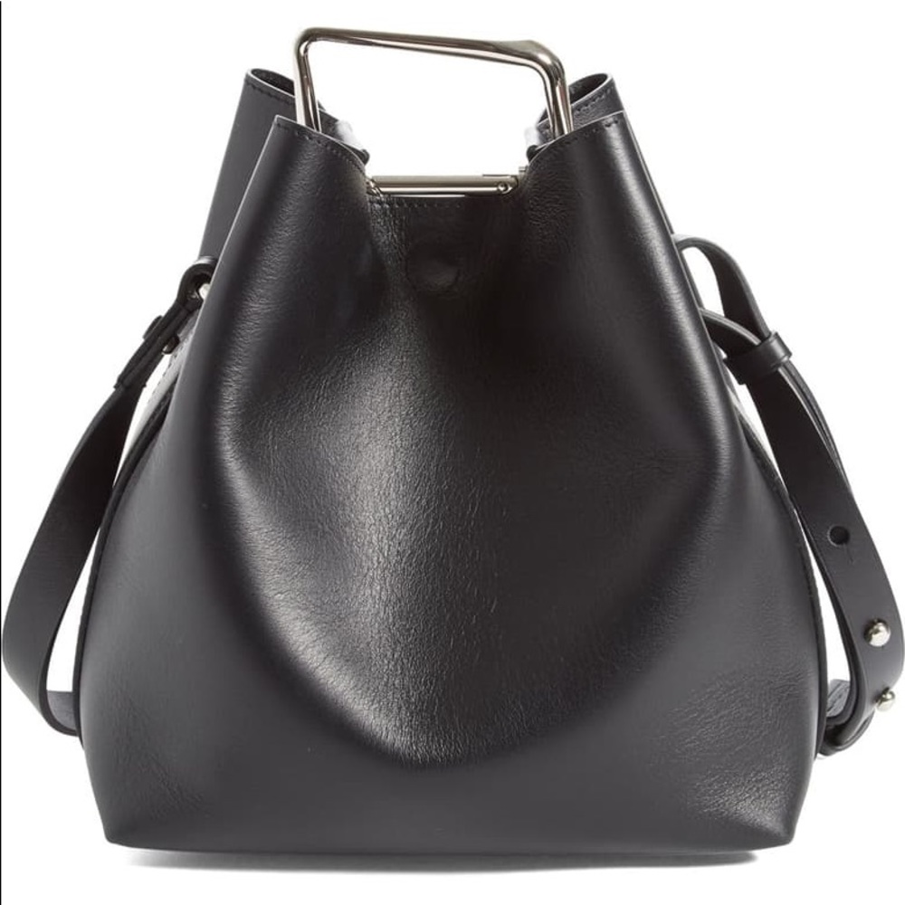 3.1 Phillip Lim Quill Black Leather Bucket Bag